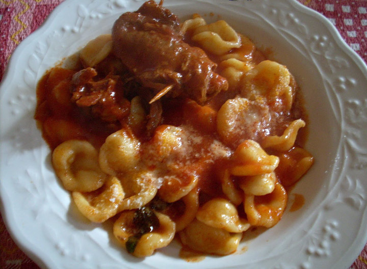 Orecchiette con braciolette